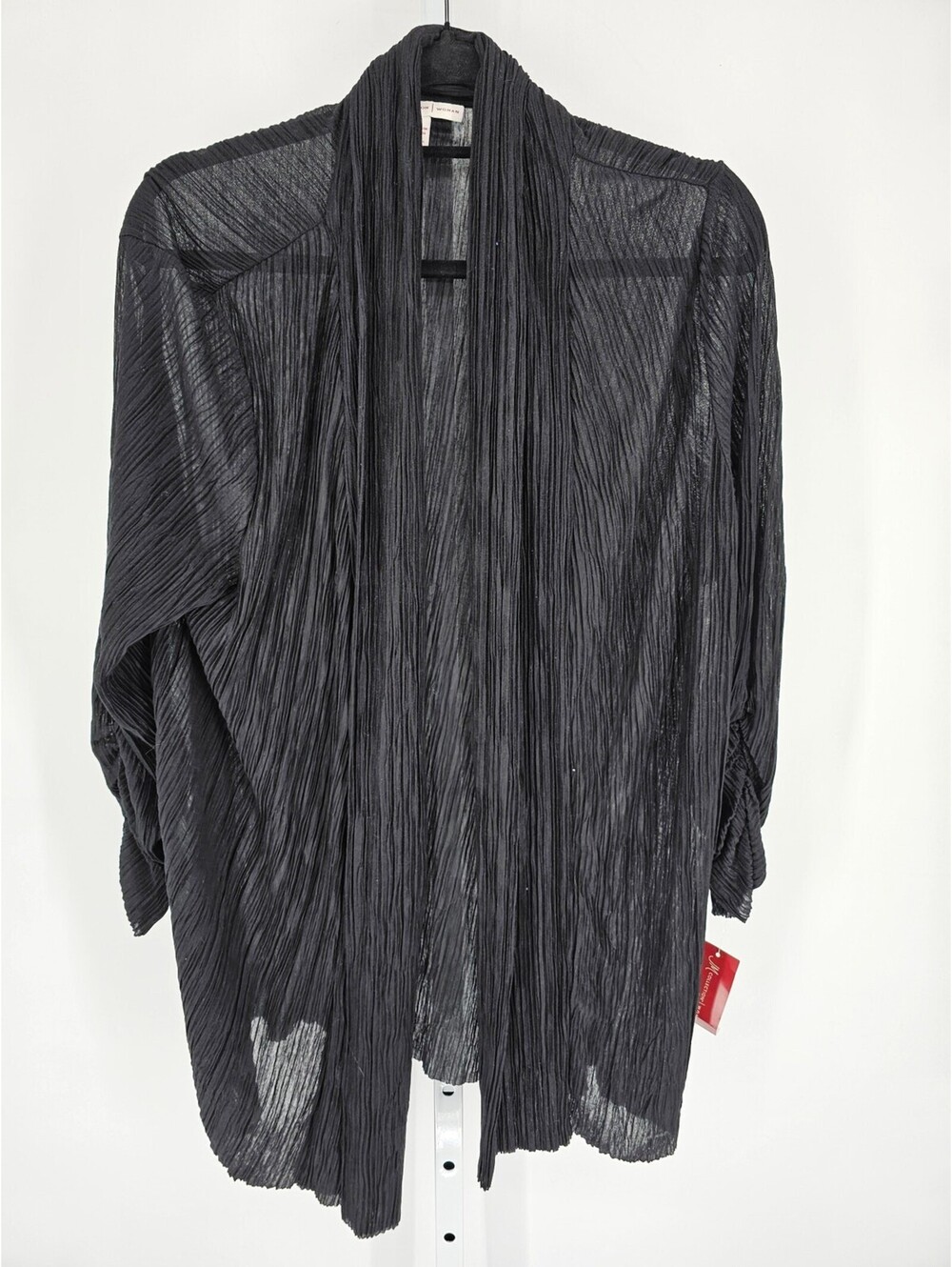 JM Collection Womens Sz 2X Lightweight Cardigan Sweater Ebony Black NEW - Picture 1 of 4